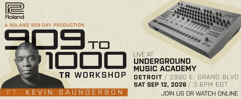 TR Workshop: 909 to 1000 with Kevin Saunderson